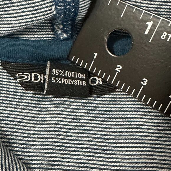 Distortion Hoodie Shirt Boys Sz 10/12 Striped Colorblock Chest Pocket - Picture 12 of 14